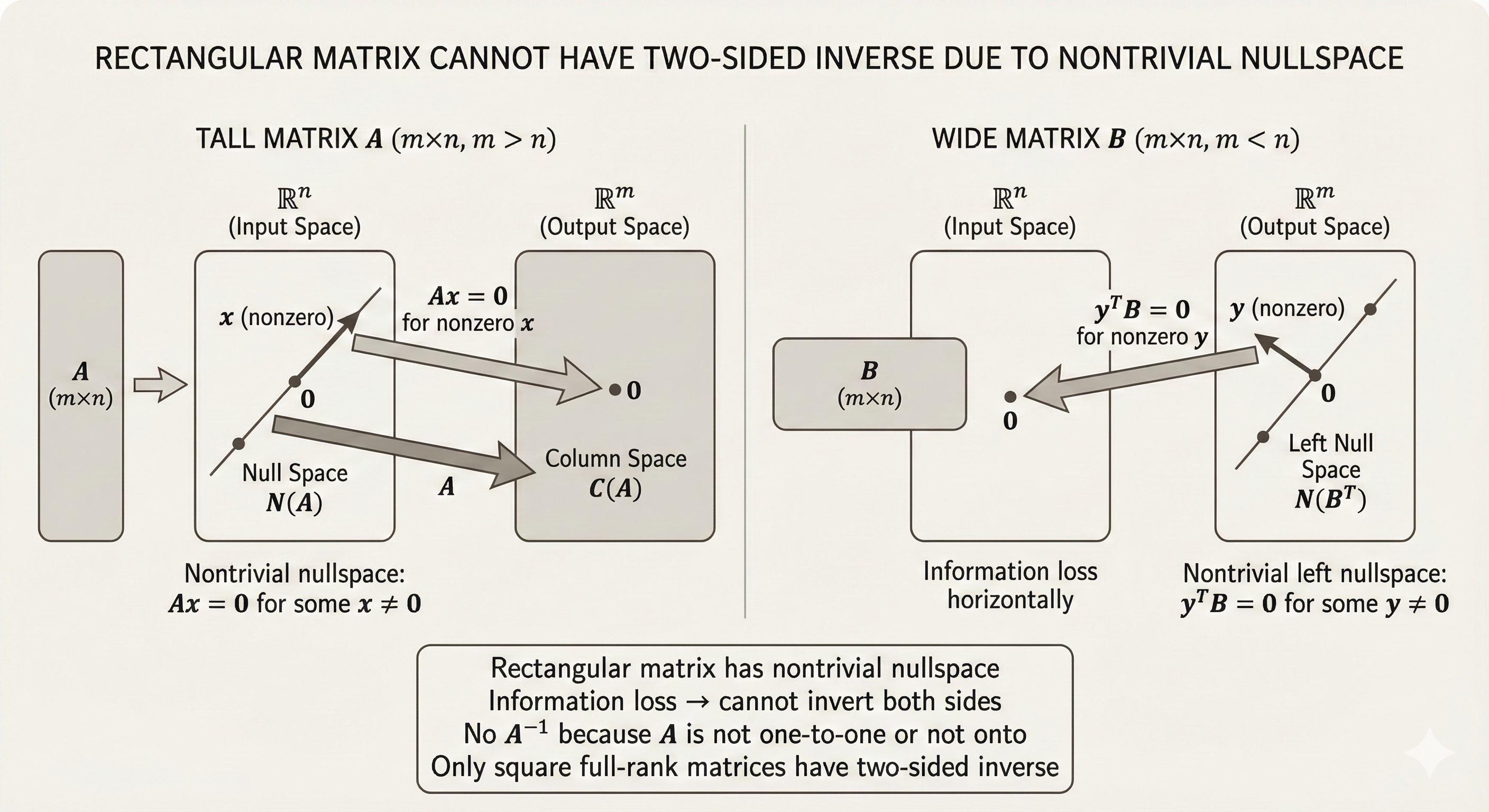 Rectangular matrix inverses